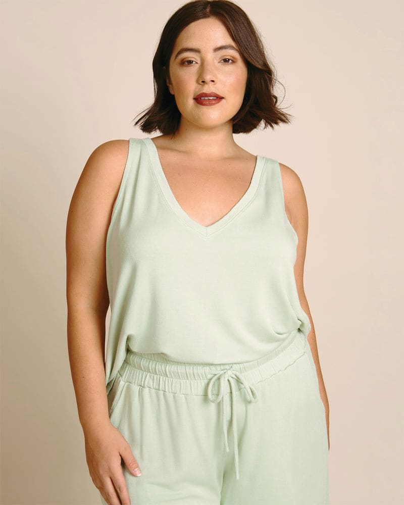 Plus size model wearing Peyton Tank by 11 Honoré Collection | Dia&Co | dia_product_style_image_id:199536